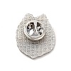 Dog Enamel Pin with Brass Butterfly Clutches JEWB-A006-04C-2