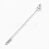 304 Stainless Steel Chain Extender with Oval Charms STAS-G383-09P-1