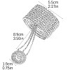 Brass Rhinestone Multi-strand Bracelets FS-WG4104F-01-5