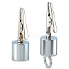2Pcs 2 Styles Iron Alligator Clips with Hook TOOL-FH0001-88-1