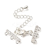 Rack Plating Brass Lobster Claw Clasps KK-F883-18S-1