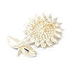 Sunflower Alloy Rhinestone Brooches for Backpack Clothes LS-JEWB-F038-04LG-2