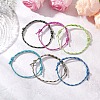 6Pcs 6 Colors Adjustable Polyester & Spandex Cord Bracelets for Men Women BJEW-JB12092-1
