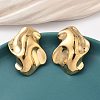 304 Stainless Steel Nuggets Stud Earrings EJEW-K268-73G-2
