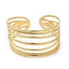 Ion Plating(IP) 304 Stainless Steel Multi Line Cuff Bangles for Women BJEW-L682-009G-1