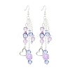 Brass Heart Dangle Earrings EJEW-FS00044-1
