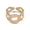 Ion Plating(IP) 304 Stainless Steel Oval Chains Shape Cuff Rings for Women RJEW-G285-13G-2