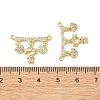 Rack Plating Brass Micro Pave Clear Cubic Zirconia Pendants KK-R157-12C-G-3