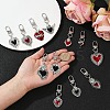 6Pcs Gothic Heart Theme Alloy Enamel Pendant Decoration HJEW-YW00066-01-5