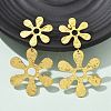 304 Stainless Steel Dangle Stud Earrings for Women EJEW-K268-12D-G-1