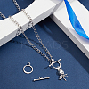 2Pcs 925 Sterling Silver Toggle Clasps STER-UN0001-46-2