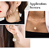 Spritewelry 24Pcs 6 Style ABS Plastic Imitation Pearl Wire Wrapped Pendants KK-SW0001-07-9