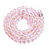 Transparent Spray Painted Glass Bead Strands X-GLAA-N035-03B-B06-2