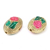 Rack Plating Brass Enamel Beads KK-P276-26C-07G-2