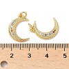 Brass Micro Pave Cubic Zirconia Pendants KK-Q068-48A-G-3