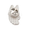Dog Enamel Pin with Brass Butterfly Clutches LS-JEWB-A006-03H-2