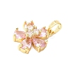 Brass Micro Pave Cubic Zirconia Pendants KK-D357-12A-G-2