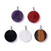 Natural Gemstone Pendants G-P459-02-1