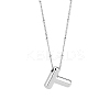 1pc Brass Chain with Alloy Letter Pendants Necklaces NJEW-LP0001-41T-P-1