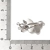 Brass Micro Pave Clear Cubic Zirconia Fold Over Clasps KK-A227-26P-3