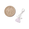 Transparent Acrylic Heart Angel Pendant Decorations HJEW-JM04525-3