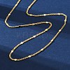 Brass Curb Chains Necklaces for Women NJEW-D302-09G-4