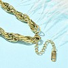 304 Stainless Steel Rope Chain Bracelets BJEW-C084-02G-4