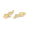 Brass Micro Pave Clear Cubic Zirconia Pendants KK-G415-23G-3