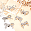 6Pcs 3 Styles Bowknot Alloy Rhinestone Shoe Decorations FIND-CP0002-22A-4