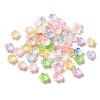 Gradient Color Acrylic Bead Caps X-OACR-Z028-01-1
