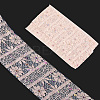 5Yards Polyester Flower Lace Ribbons with Paillettes OCOR-GF0005-24D-6