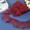 10 Yards Lucency Polyester Pleated Lace Trim OCOR-GF0004-74H-3