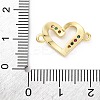 Brass Micro Pave Cubic Zirconia Connector Charms KK-S510-37G-02-3