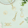 CREATCABIN 10Pcs 5 Style 201 Stainless Steel Laser Cut Pendants STAS-CN0001-23G-4