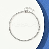 304 Stainless Steel Wheat Chain Bracelets for Unisex BJEW-K282-01B-P-2