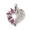 Brass Micro Pave Cubic Zirconia Pendants KK-U033-13P-02-1