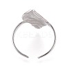 Adjustable 304 Stainless Steel Cuff Open Rings for Women RJEW-N052-23P-3