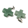 Natural Green Aventurine Pendants G-Z067-06P-05-3