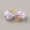 Transparent Glass Globe Pendants FIND-WH0146-35A-1