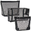 3Pcs 3 Styles Nylon Gauze Cosmetic Pouches with Zipper ABAG-CP0001-11-1