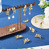 8Pcs 4 Styles Brass Micro Pave Clear Cubic Zirconia Stud Earring Findings KK-TA0002-74-6