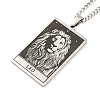 Non-Tarnish 304 Stainless Steel Tarot Pendant Necklaces NJEW-A026-01P-05-2