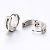 Tarnish Resistant Fashionista Must-Have Unisex 304 Stainless Steel Huggie Hoop Earrings EJEW-G138-103P-2