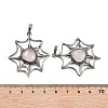 Natural Rose Quartz Spider Web Pendants G-Q163-09AS-06-3