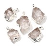 Raw Rough Natural Dyed Quartz Crystal Pendants G-G895-05S-01-1