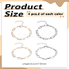 Alloy Paperclip Chain Bracelets for Women Men BJEW-LP0001-29-2