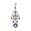 Alloy Enamel Palm Pendant Decoration HJEW-H058-07-1