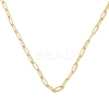 Rack Plating 304 Stainless Steel Paperclip Chain Necklaces NJEW-Q348-01G-1-1
