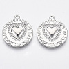 Brass Micro Pave Cubic Zirconia Pendants KK-R130-004-NF-1