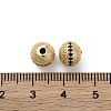 Brass Micro Pave Cubic Zirconia Beads KK-C071-08G-02-3